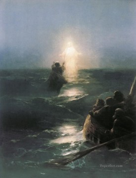イエス Painting - ポー・ヴォダム 海上のイエス・キリスト ロマンチック イワン・アイヴァゾフスキー ロシア